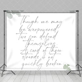 Aperturee - Unity Cooperation Scripture Ecclesiastes Backdrop